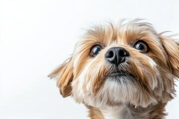 Minimalist Close-Up of a Dog's Nose on a solid Background