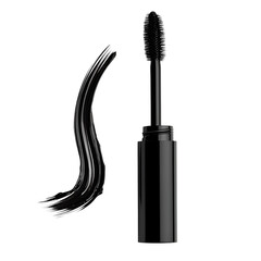 Black Mascara Wand and Swirl of Product