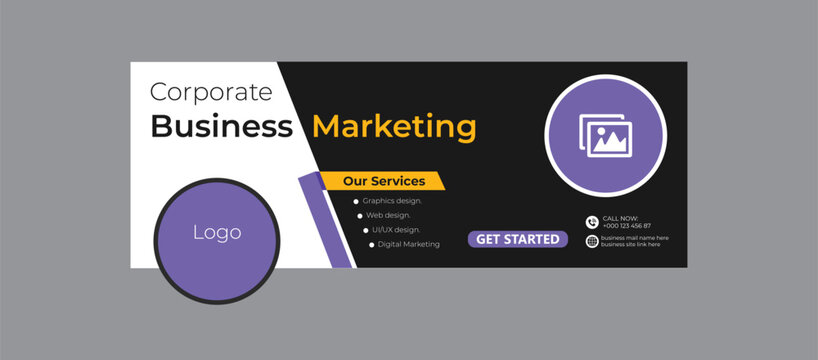 corporate business marketing social media cover,web banner design template.