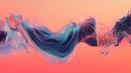 A distorted soundwave graphic among smooth ones, showcasing diversity in digital expression.