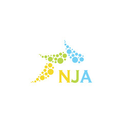 NJA letter logo design on white background. Creative  modern NJA letter logo design. Vector design.