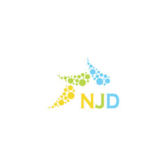Obraz premium NJD letter logo design on white background. Creative modern NJD letter logo design. Vector design.