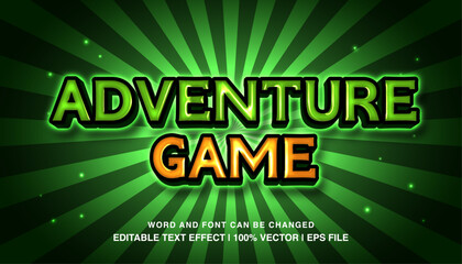 editable adventure game neon light typeface