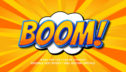 editable boom comic bold typeface © AnrizStock