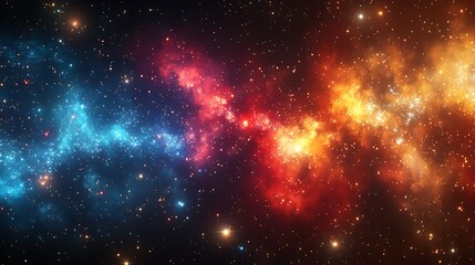 Fototapeta premium Stellar nebula formation outer space digital art cosmic view universe