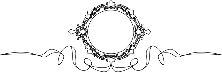 background abstract frame vector line art illustration