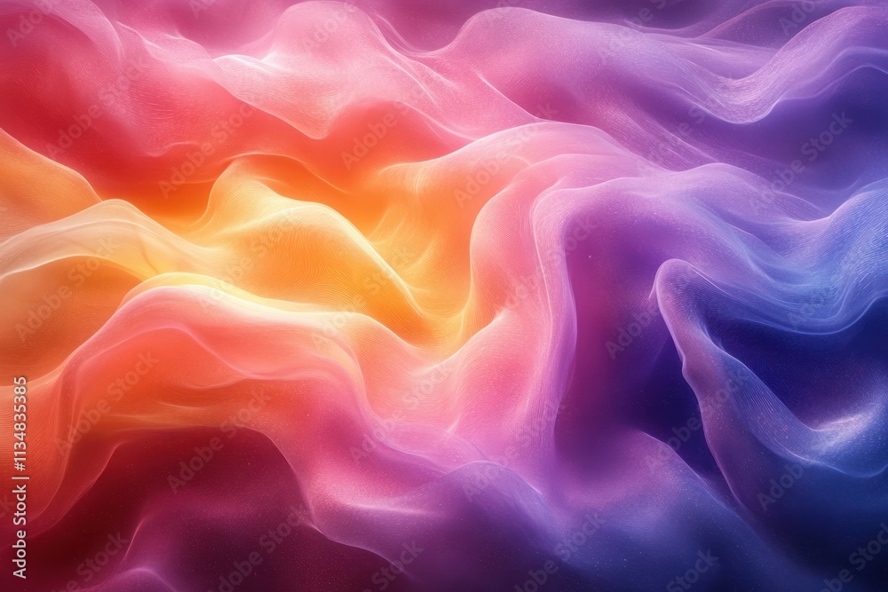 Aufkleber Iridescent Rainbow Abstract Blur Background with Holographic Texture and Soft Focus Light
