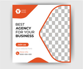 Creative digital business marketing banner for social media post template.