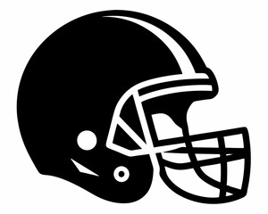 American Football Helmet silhouette,Football Helmet vector illustration