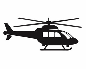 helicopter silhouette , copter icon vector