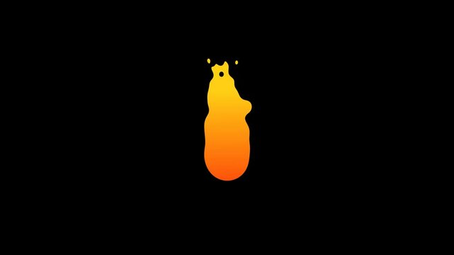 2d cartoon fire animation loop element 