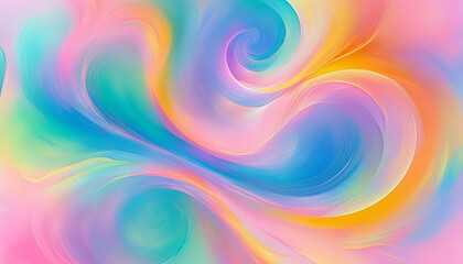 Obraz premium Abstract pastel color swirl background. Perfect for website banners, social media, or design projects.