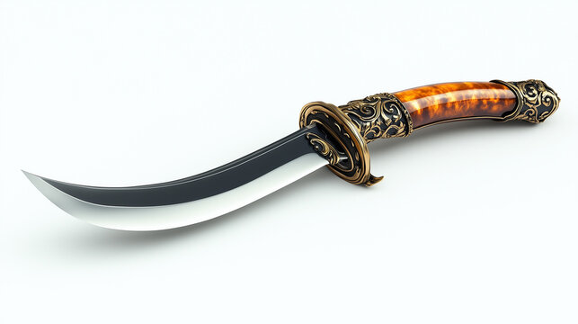 antique dagger isolated on white