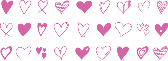 A set of vector hearts. Heart Icons