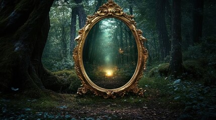 Journey Through a Dark Forest with a Portal to Another Dimension