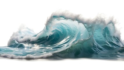 sea wave isolated on transparent background cutout