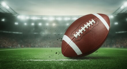 Football on the field, ready for an exciting game