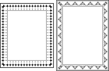 vector frames black on a white background