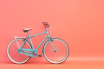 Obraz premium city bicycle on solid color background perfect for bike rental advertisements