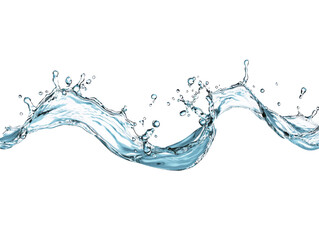 Crystal Clear Water Splash in Motion Capturing Dynamic Wave Form with Droplets and Reflections on a Transparent Background for Artistic Use