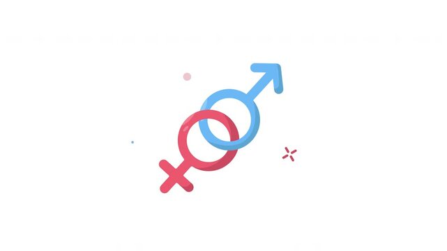 flat Hetero Symbol icon animation video