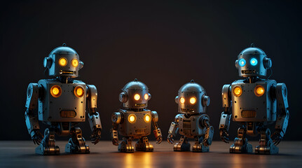3d render of a robot holding their hands. Genrative.ai