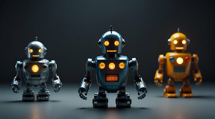 3d render of a robot holding their hands. Genrative.ai