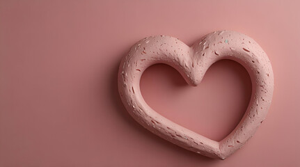 heart shaped pink on pink. Genrative.ai