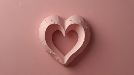 heart shaped pink on pink. Genrative.ai