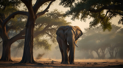 elephant in the wild . Genrative.ai