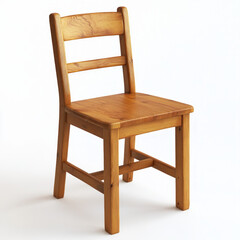 Modern Wooden Chair Isolated