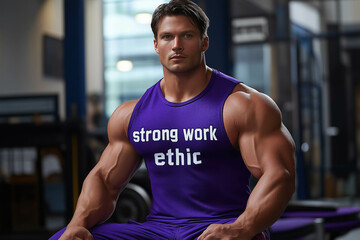 Strong Work Ethic Text Illustration