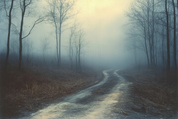 Obraz premium Dark Winter Forest