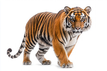 Obraz premium Tiger On White Background