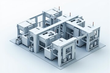 Innovative Modular Automation System Showcasing Interconnected Units for Efficient Industrial Operations and Streamlined Processes in Modern Manufacturing Environments