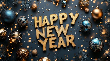 Celebrating the Arrival of a Vibrant New Year With Colorful Ornaments and Festive Decorations Shining in a Joyful Atmosphere