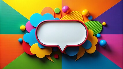 Obraz premium Creative Speech Balloon Design With Copy Space for Text Overlay and Modern Background for Engaging Communication Concepts in Marketing and Social Media