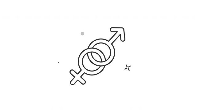 outline Hetero Symbol icon animation video