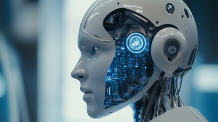 Fototapeta premium AI in healthcare personalization, demonstrating patient-specific treatment recommendations and monitoring