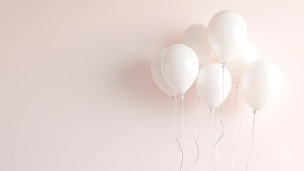 Symbolic White Wall Balloons Denote Adulthood