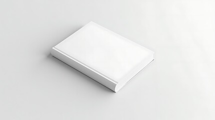 white book mockup on white background, Generative AI