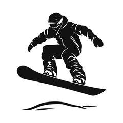 Fototapeta premium Snowboarder Silhouette Icon.