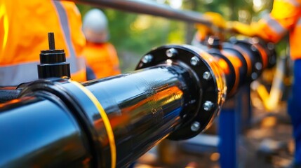 High-Performance Coatings for Geothermal Energy Pipes - Durable, protective coatings for geothermal pipelines, ensuring longevity, efficiency, and environmental protection.  Symbolizing:  strength, re