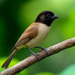 Obraz premium Brown and Black Bird Illustration