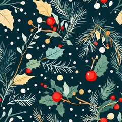 Christmas Digital Paper Christmas Seamless Patterns Paper Set