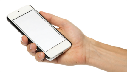 hand holding smart phone