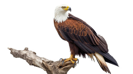 Obraz premium Eagle isolated on white or transparent background, png clipart, design element. Easy to place on any other background.