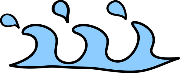 Fototapeta premium illustration of Hand drawn Wave sea.