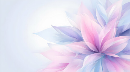 Abstract Pastel Flower Illustration