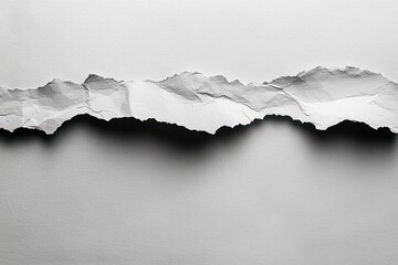 Abstract Minimalist Composition with Torn Paper Edges Monochromatic Texture and Soft Lighting
